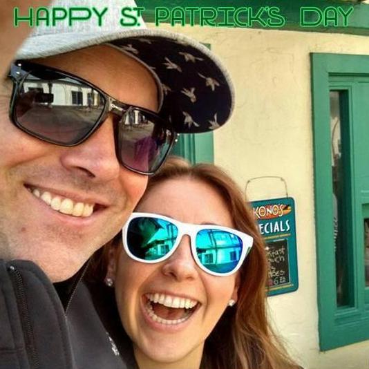 Great day on the beach!  Green beer style.