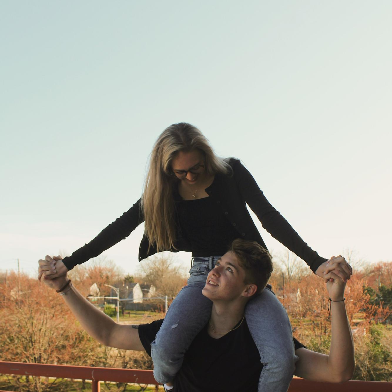 Our first photo shoot. We had been dating for about a month at this point!