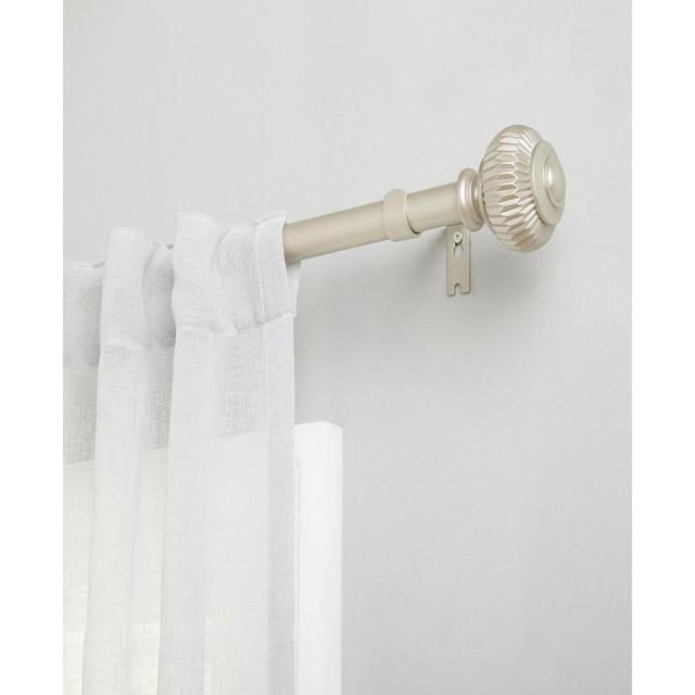 Lauren Ralph Lauren Cayson 1" Adjustable Window Curtain Rod and Finial 22 Piece Set, 36"-72"