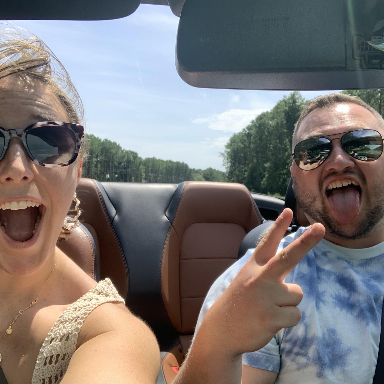 Charleston 2022 - Patrick rented a convertible which made for a great time!