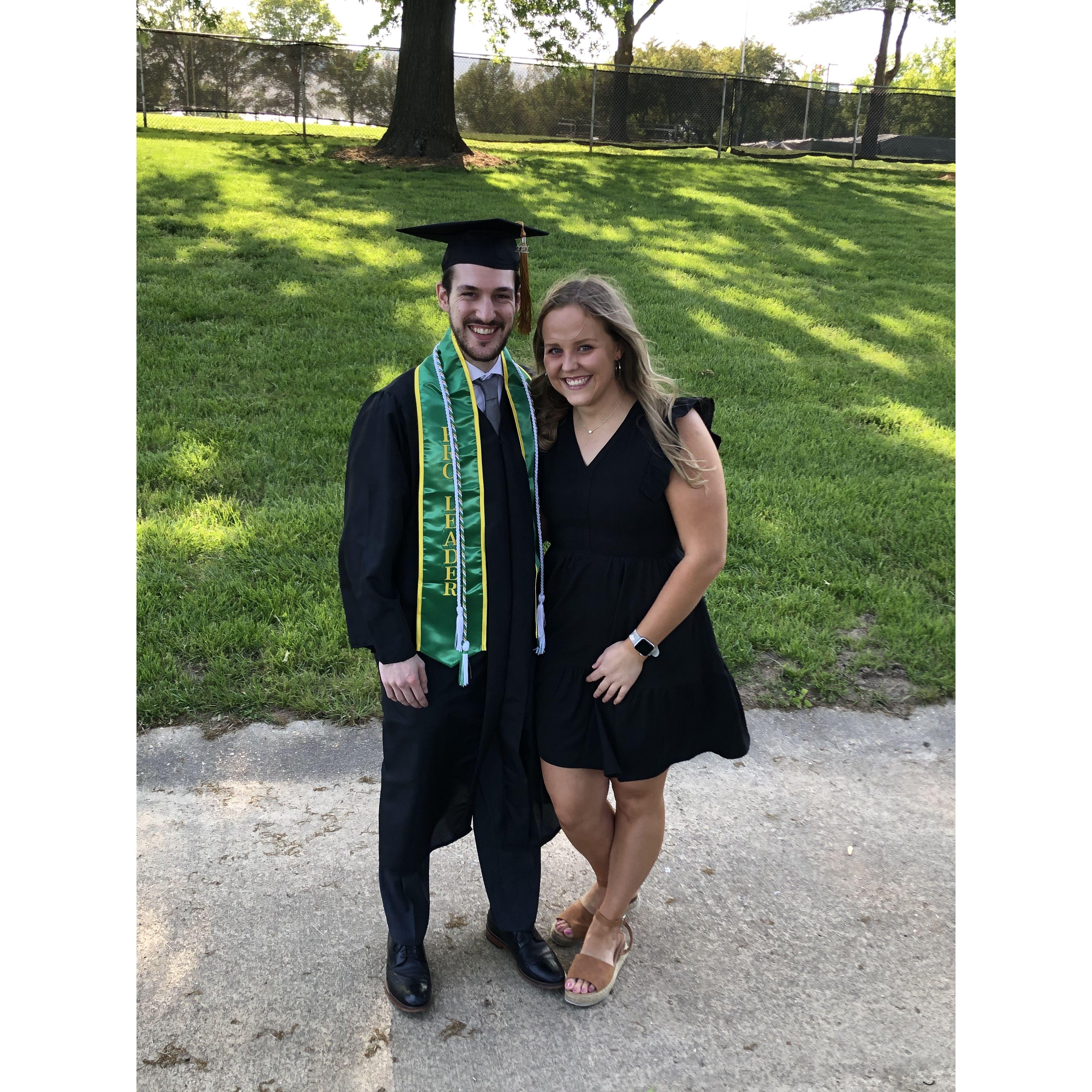 Ben's first of two graduations at S&T was during COVID-19, and he could only have two guests.