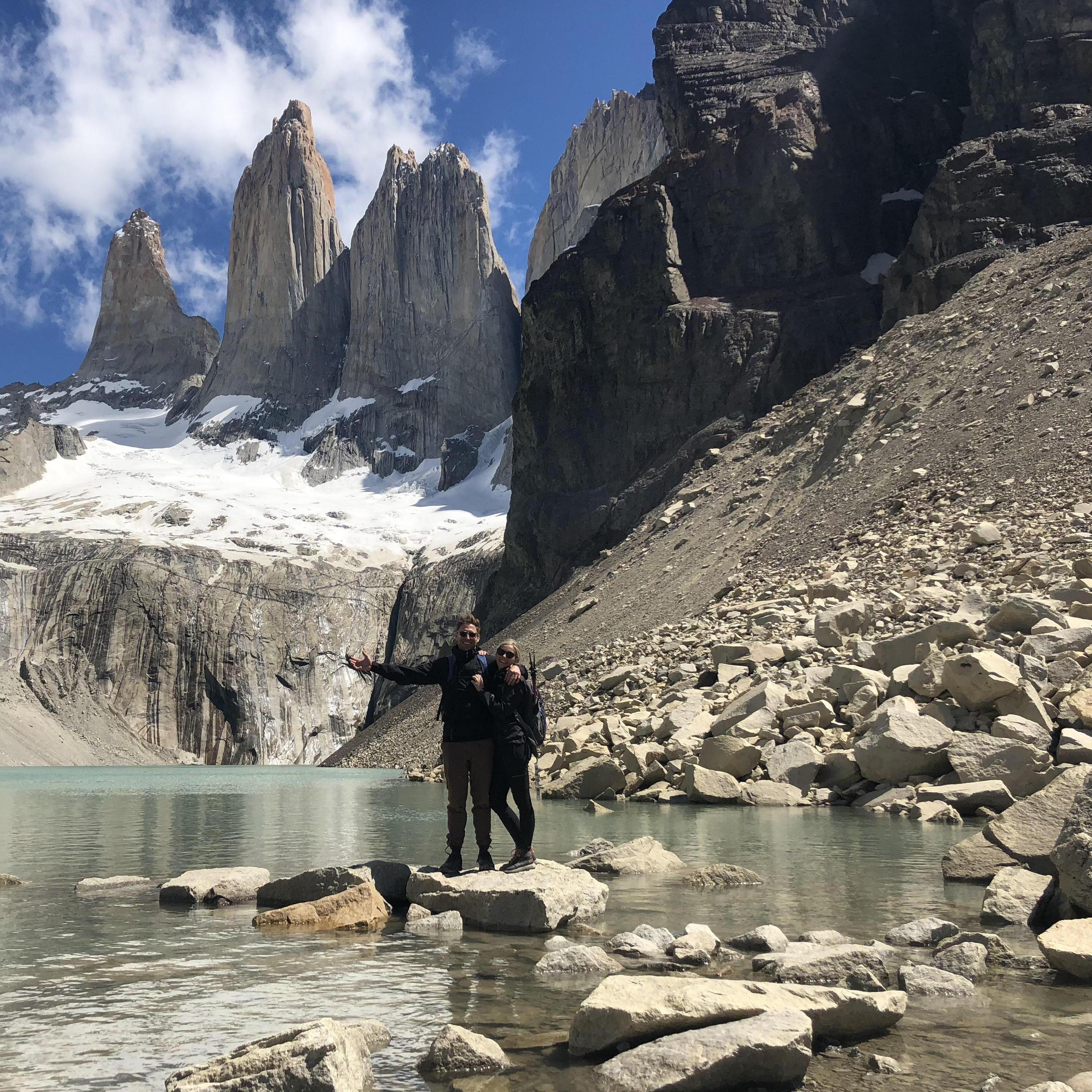 Torres Del Paine - the 18 mile hike we trekked immediately following the proposal!