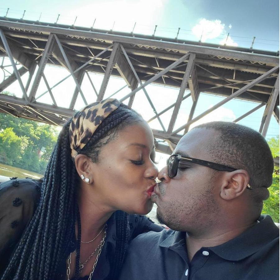 Our kiss on the Sunset cruise!