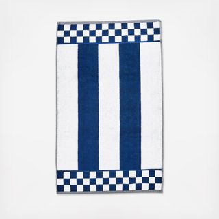 Navy Stripe Cotton Hand Towel