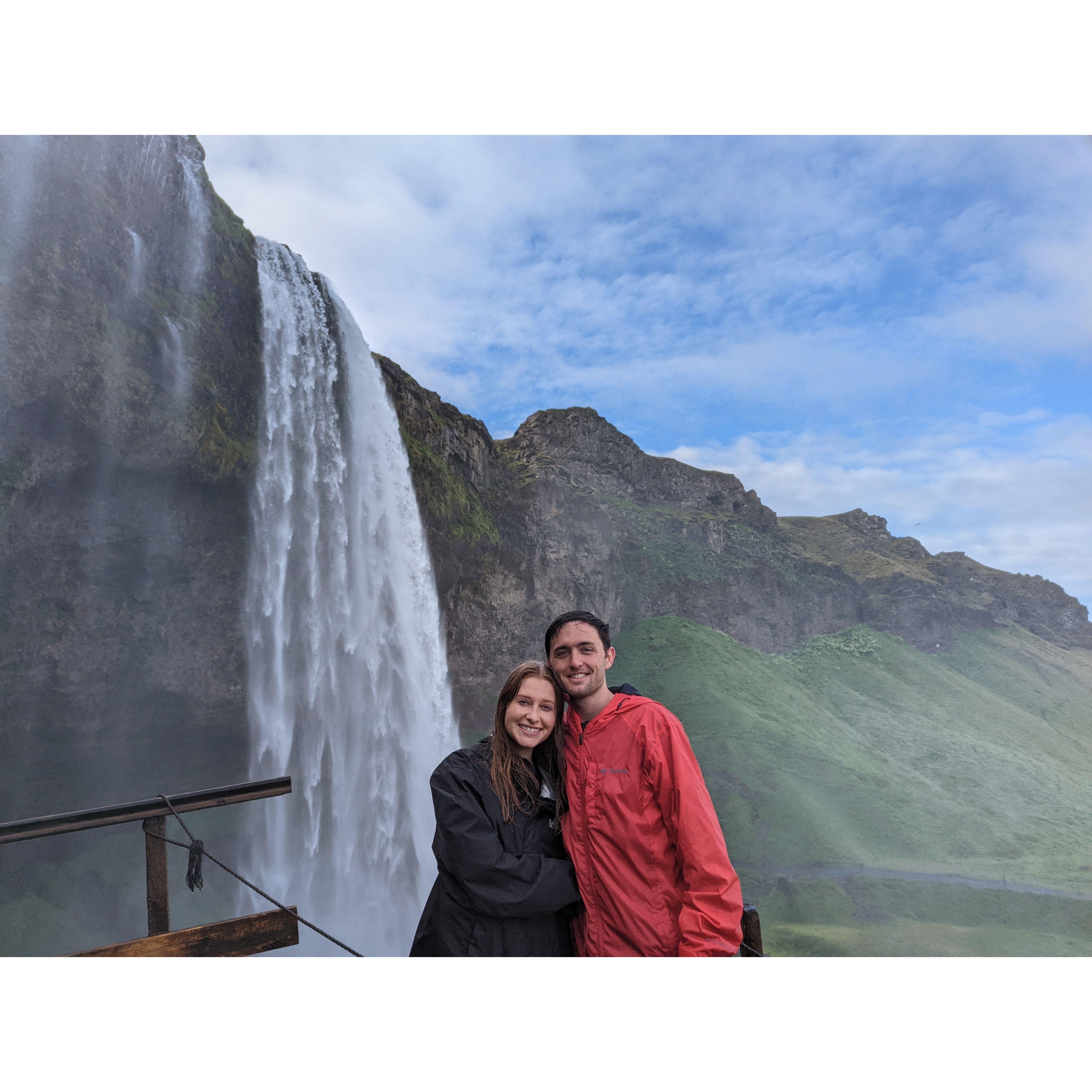 One of our favorite spots in Iceland, we got to walk behind the waterfall!