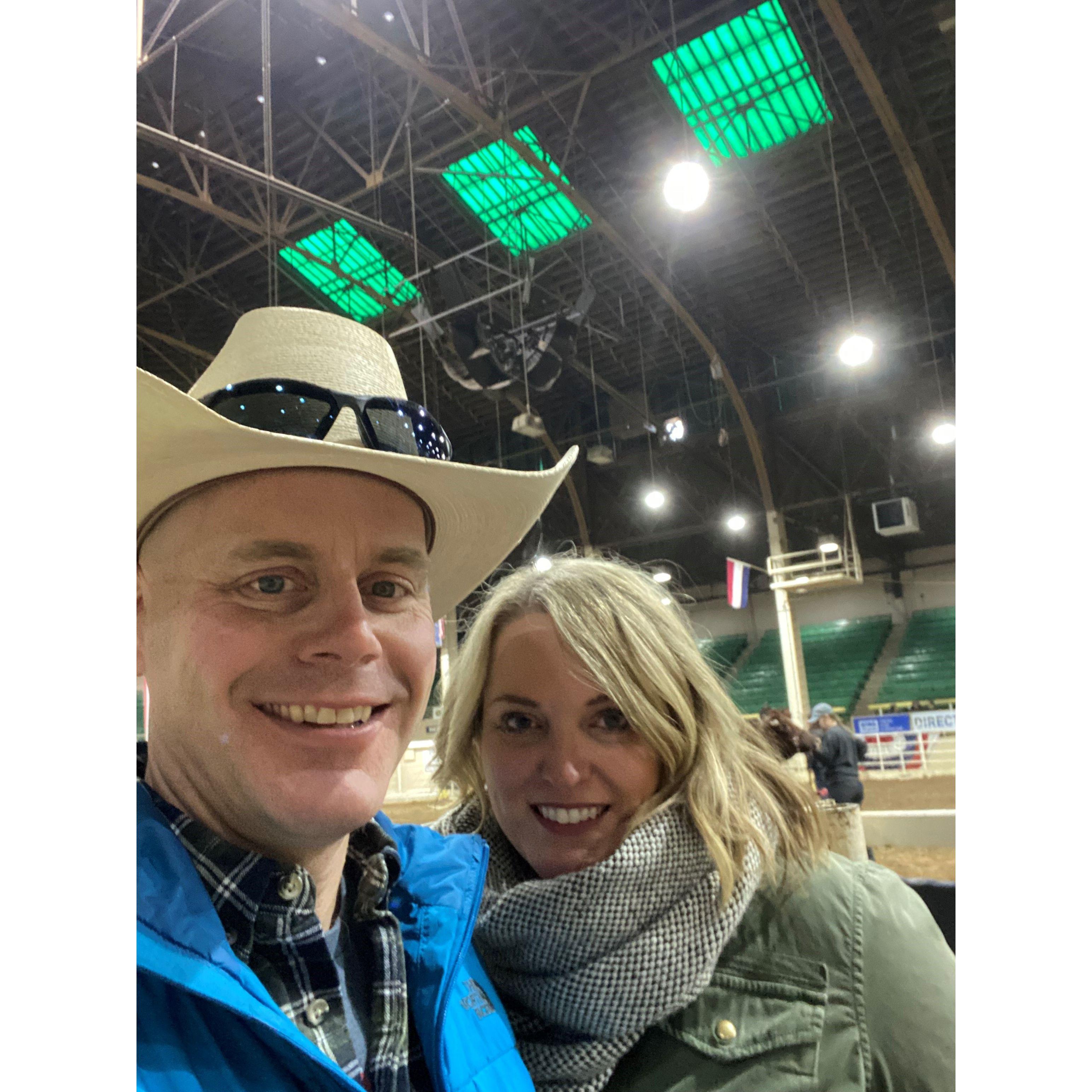Early in our relationship - at the Denver stock show and rodeo!
