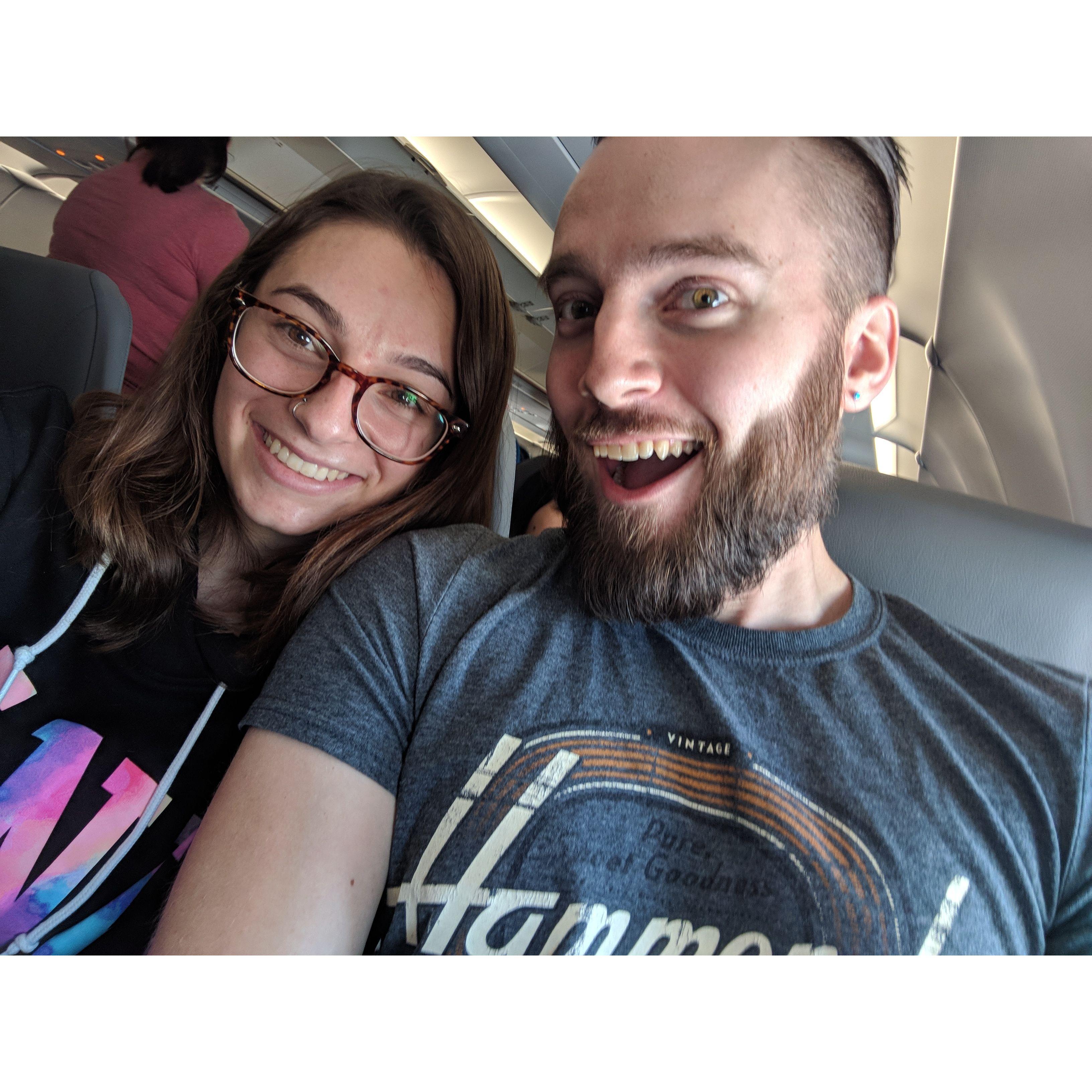 Sam's FIRST time on a plane!