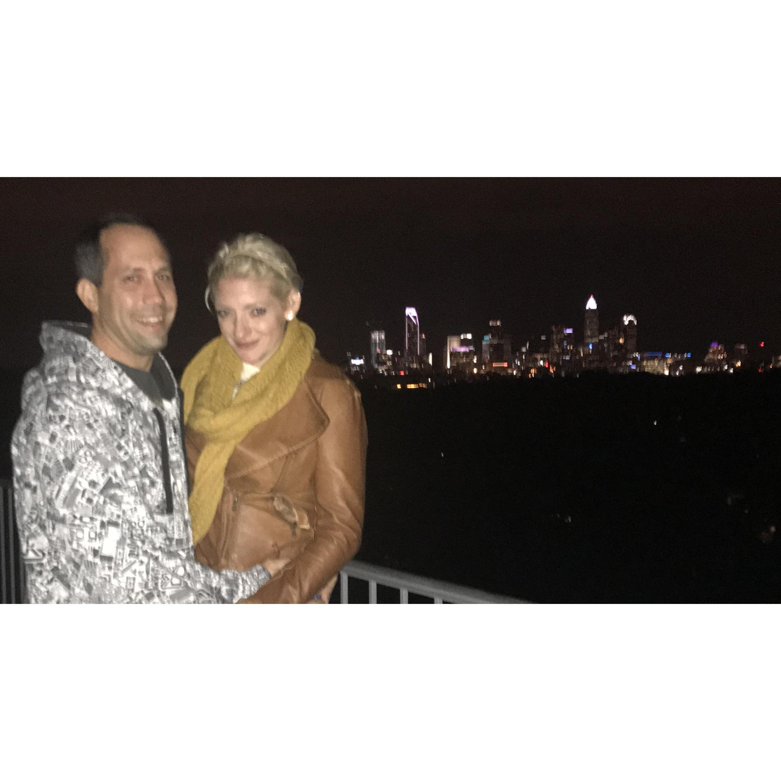 On the rooftop at our dear friend's home.