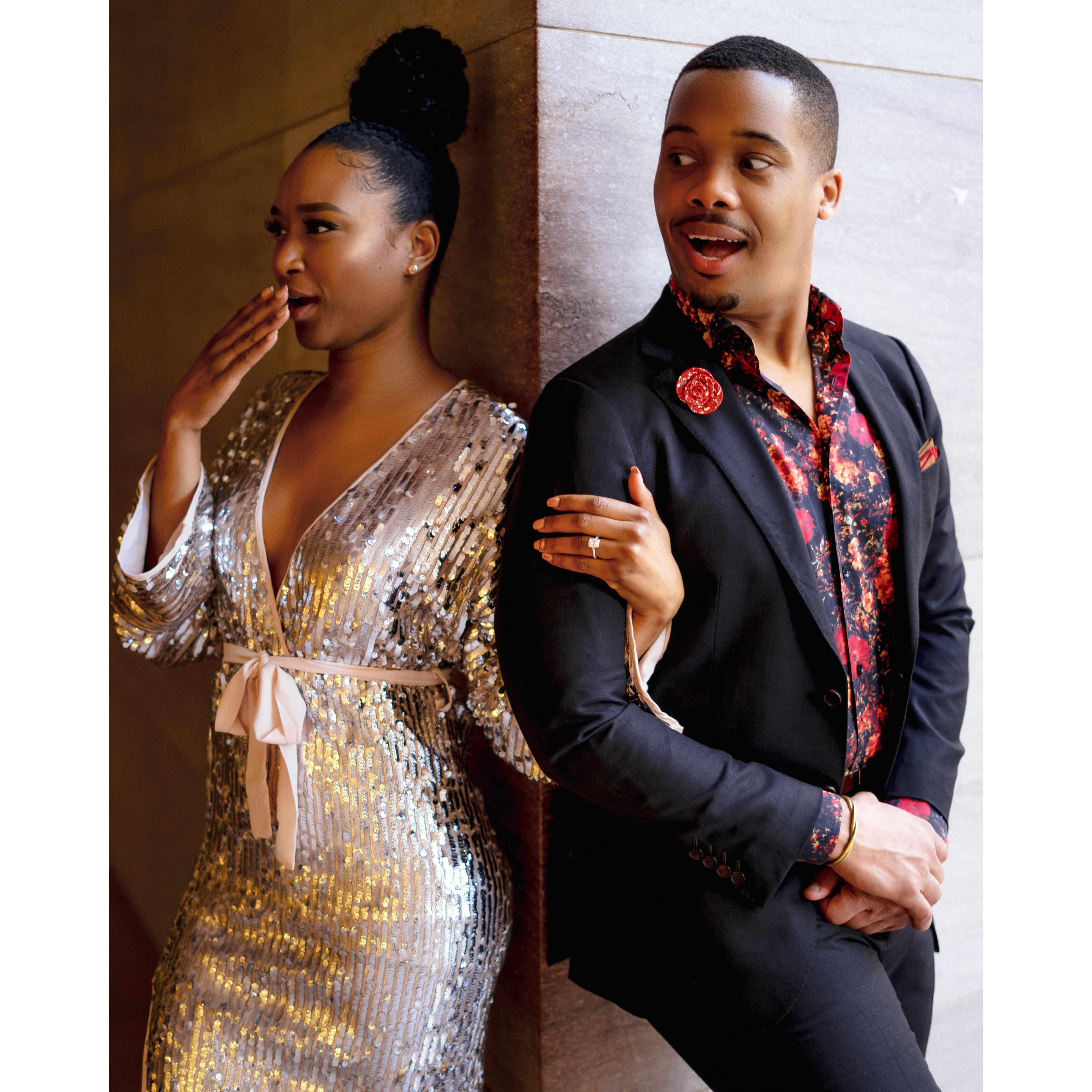 True story - during the engagement shoot, Brianna accidentally burped and the photographer caught the moment. Oops!