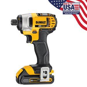 20-Volt MAX Lithium-Ion Cordless 1/4 in. Impact Driver with (2) Batteries 1.5Ah, Charger and Contractor Bag