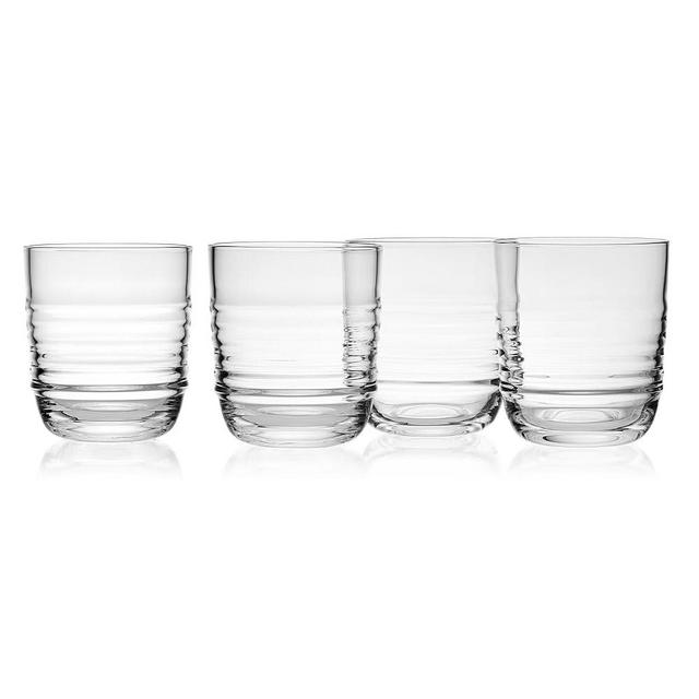 Mikasa Ciara Set of 4 Double Old Fashion Whiskey Rocks Short Beverage Glasses, 14 Ounce