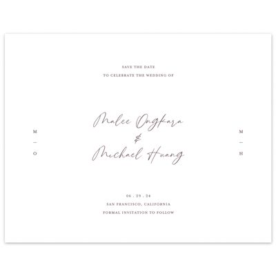 White Wedding Digital Save the Date - Ivor Landscape
