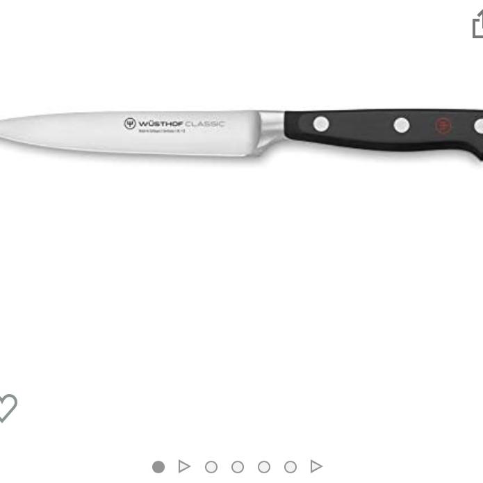Wusthof 1040100412 Classic Utility Knife, 4.5-Inch, Black