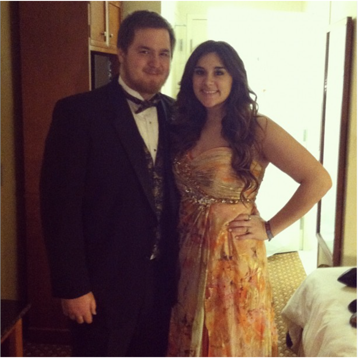 This was our very first picture together. We weren't dating quite yet.