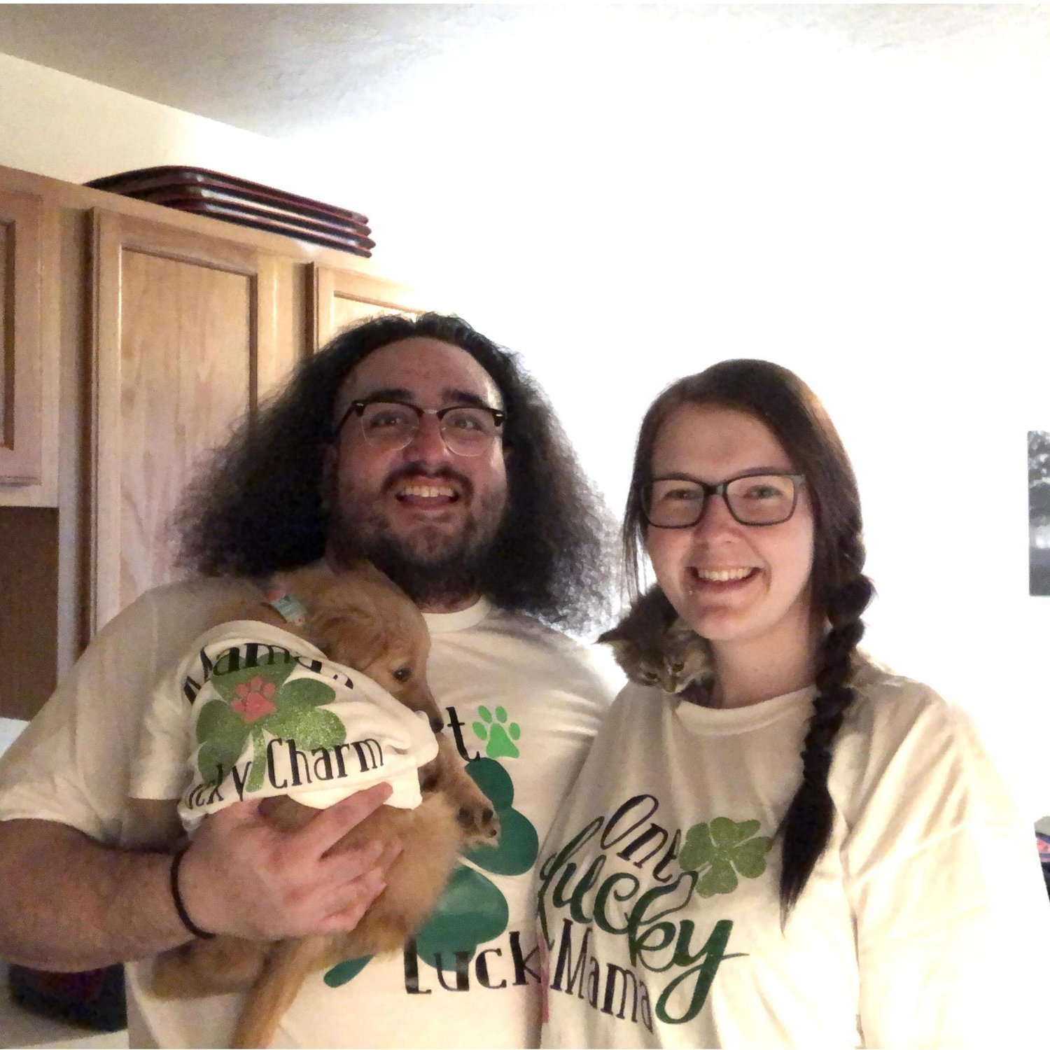 Our first family photo with our cute furbabies! They were barely 2 months old in this picture. π©