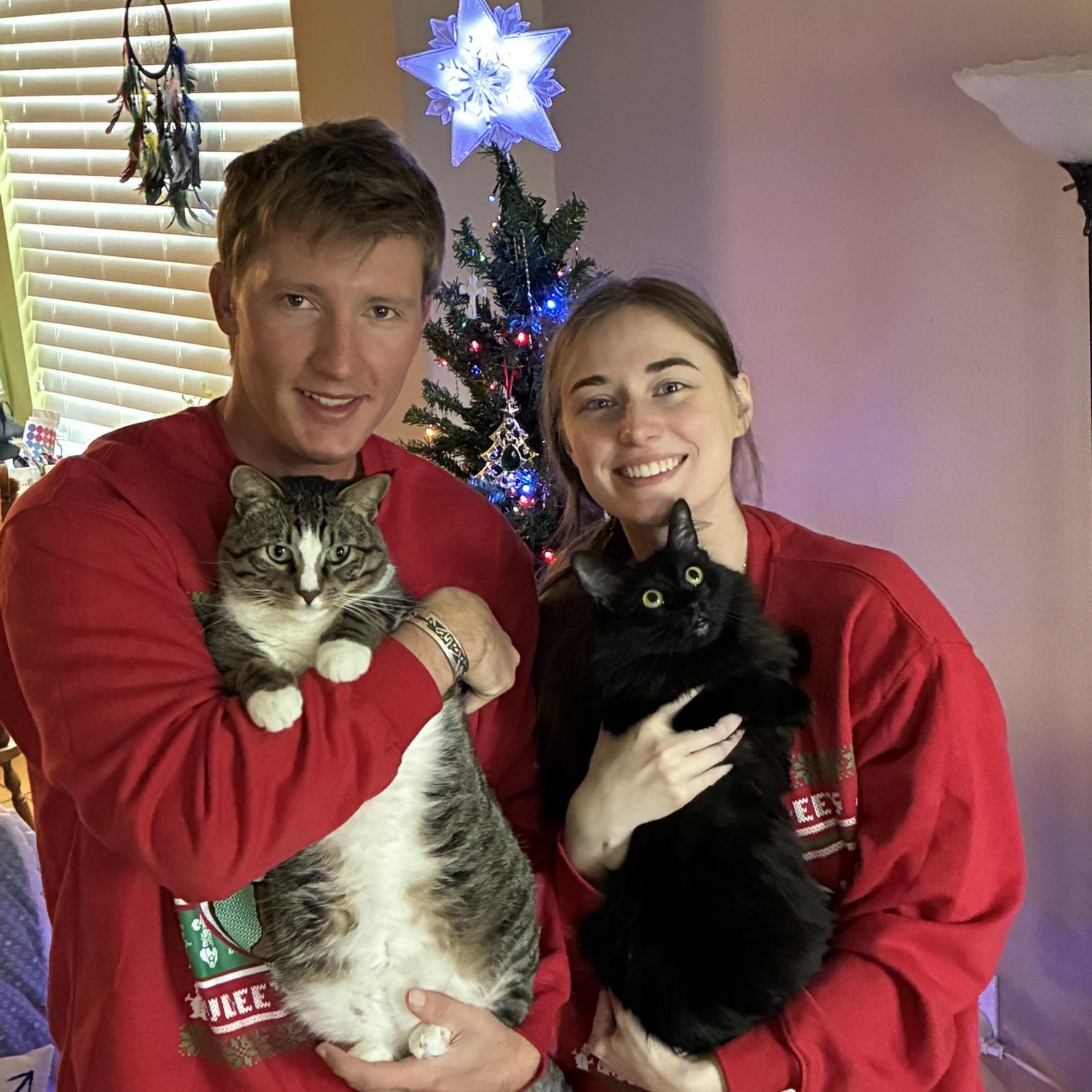 With our fur babies❤️