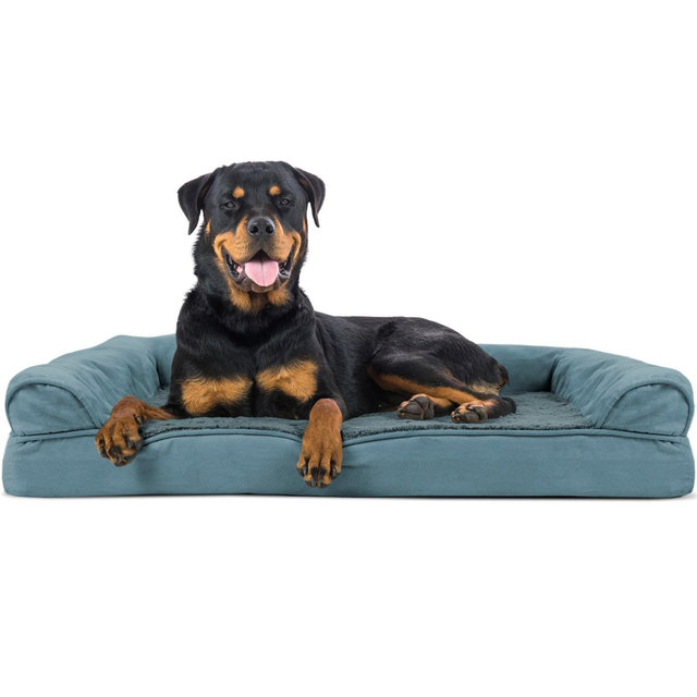 FurHaven Plush & Suede Orthopedic Sofa Dog Bed - Jumbo, Deep Pool
