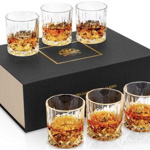 KANARS Whiskey Glasses Set of 6 with Elegant Gift Box,10 Oz Premium Old Fashioned