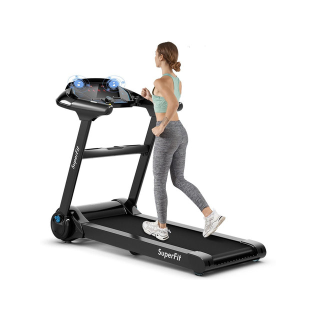 Costway 2.25HP Folding Treadmill Running Machine LED Touch Display