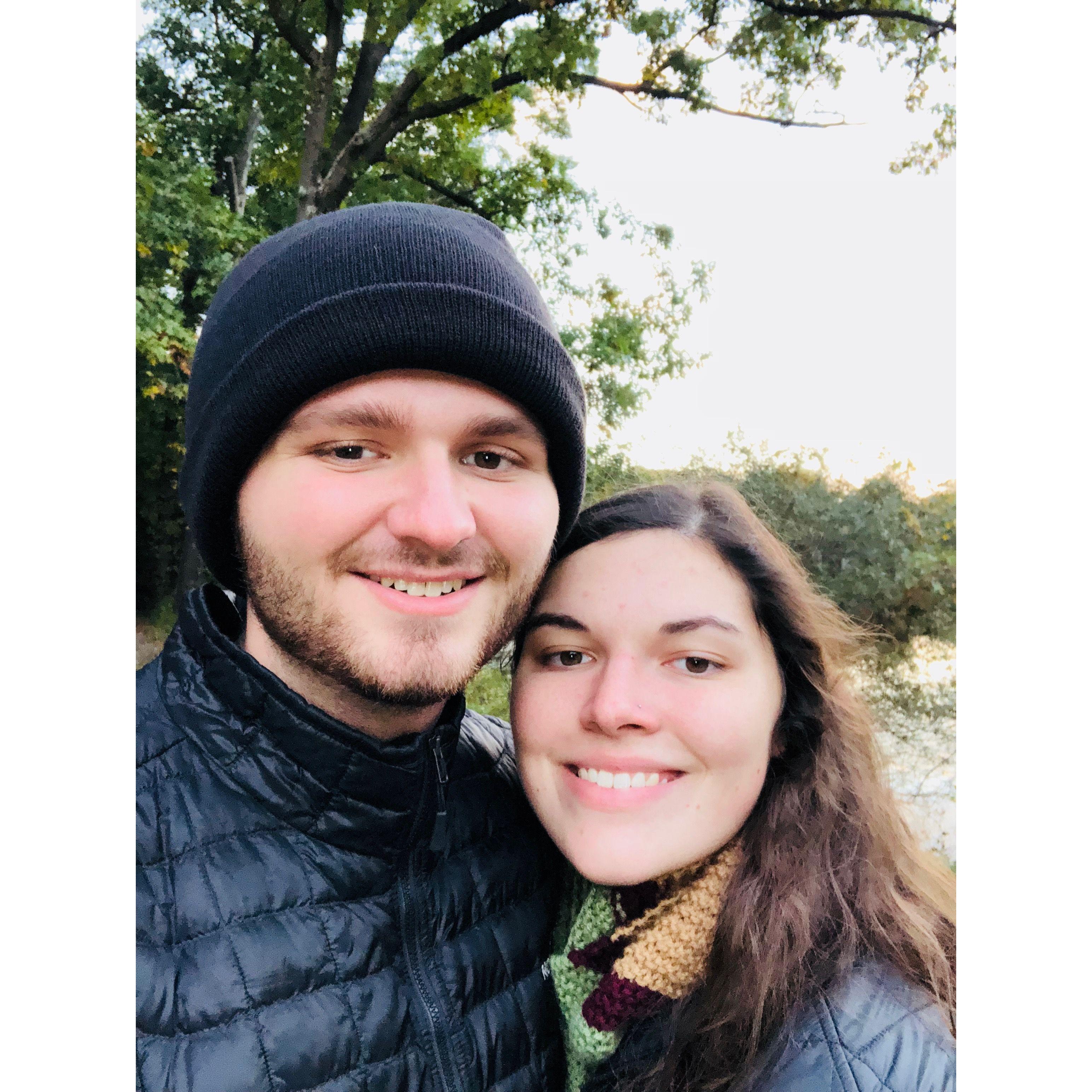 First time in Rockefeller State Park. Will get engaged at the same park 4 years later.