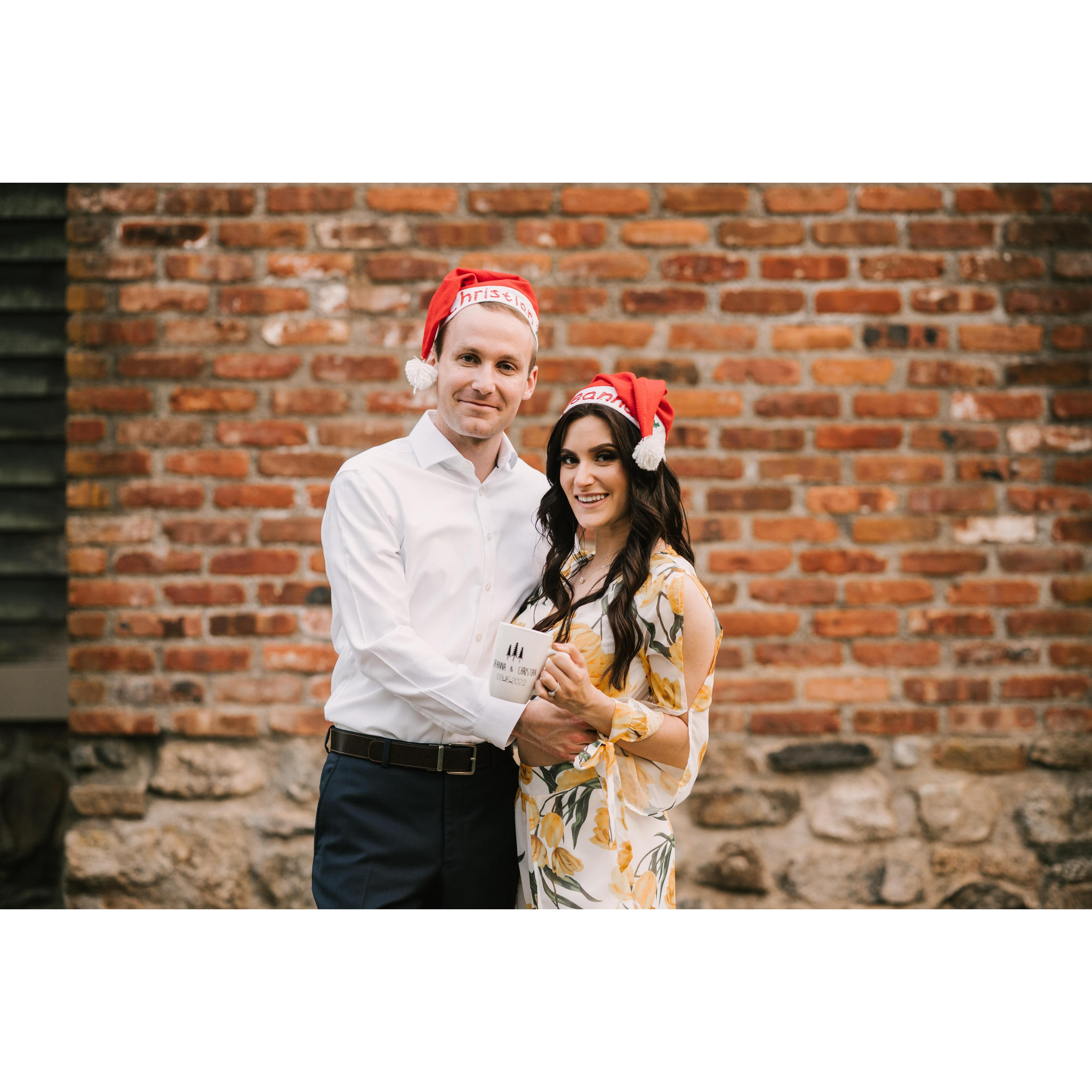 Little did we know we went to preschool together... we found out by accident when Christian said he had the same Christmas hat when he saw mine on the mantle for the holidays
