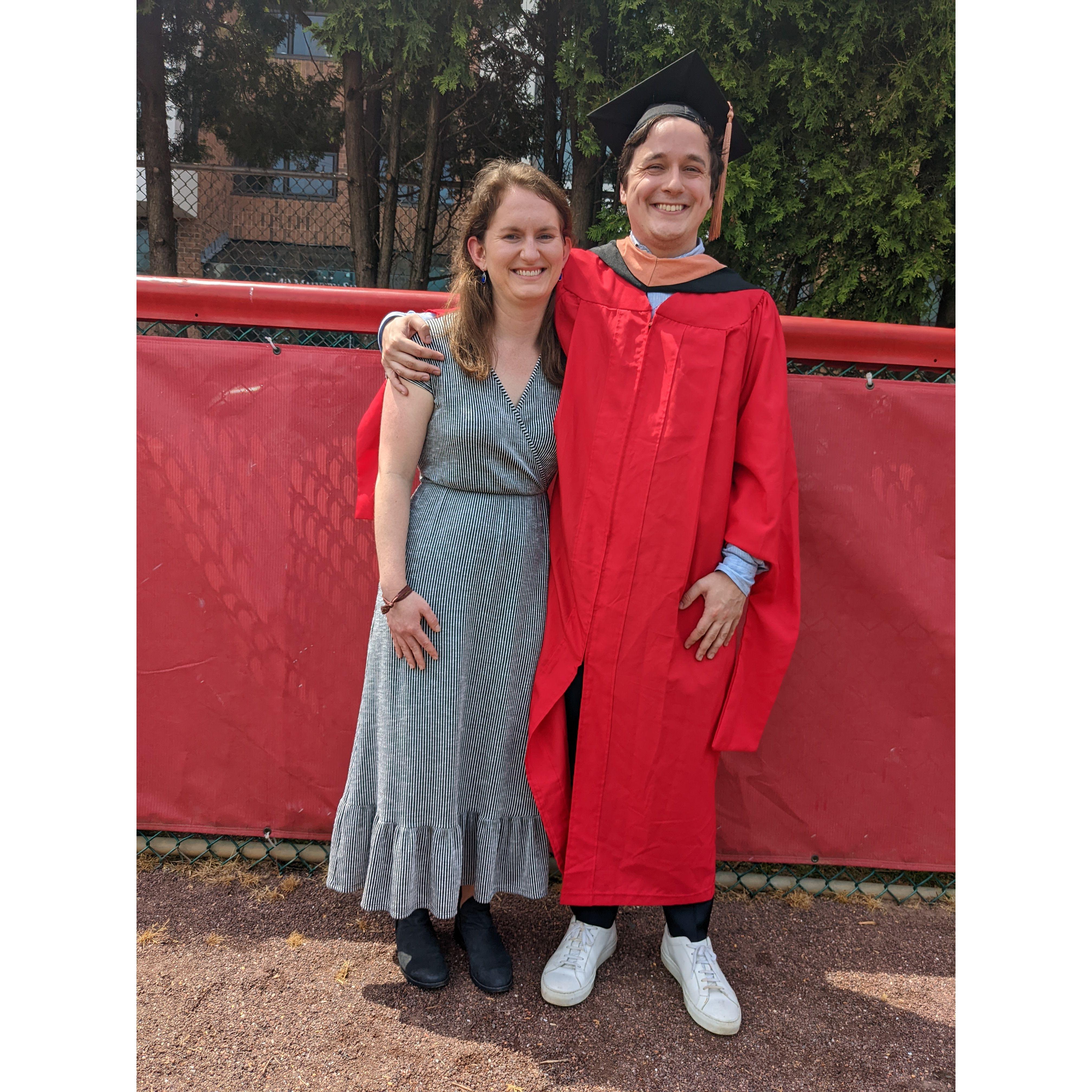 One of Guy and Elizabeth's first precious memories: Elizabeth attending Guy's grad school graduation.