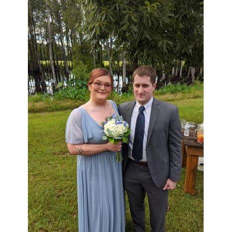 Our first Wedding we attended. My family knew he was going to be my husband!