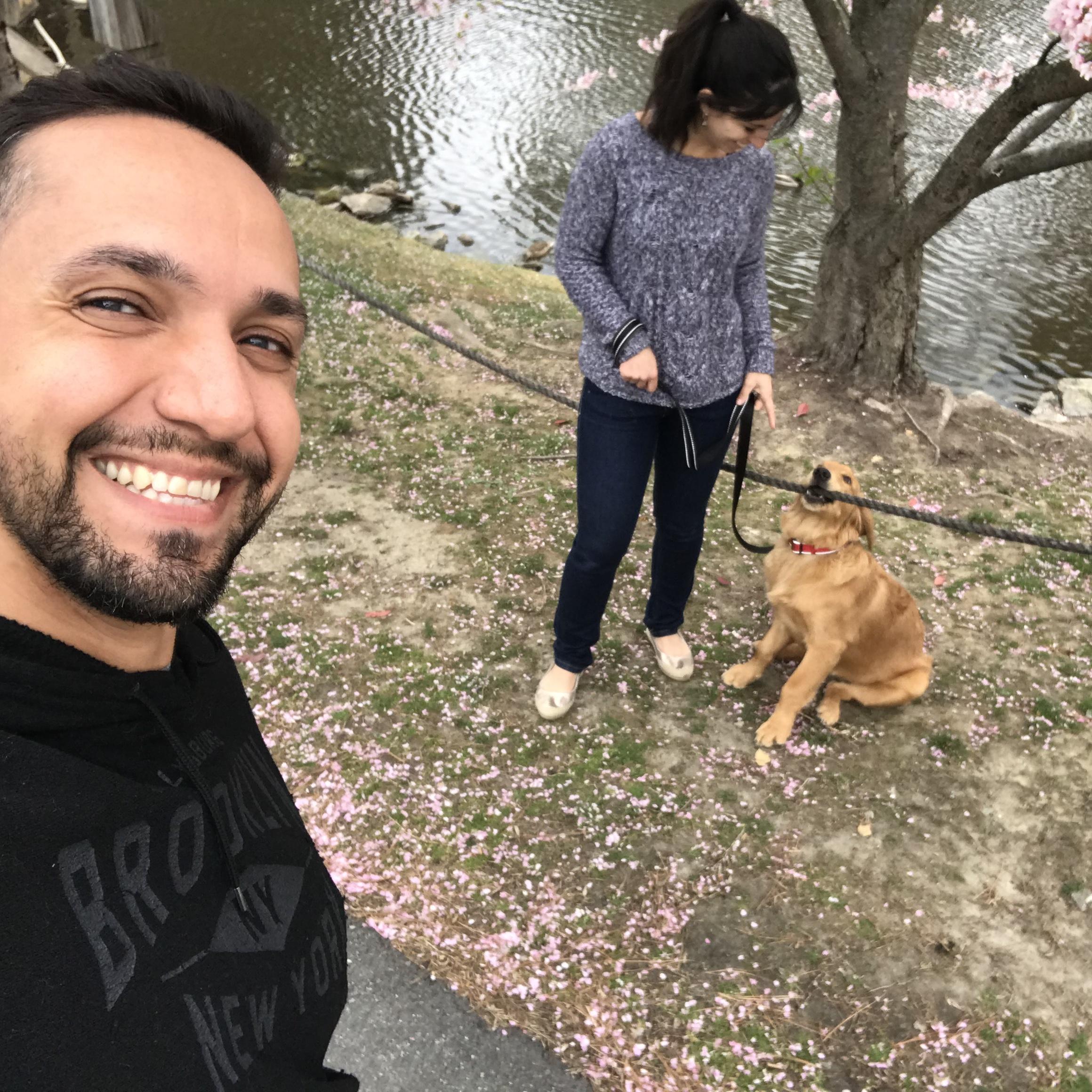 Just a random day, walking our puppy. April 2017