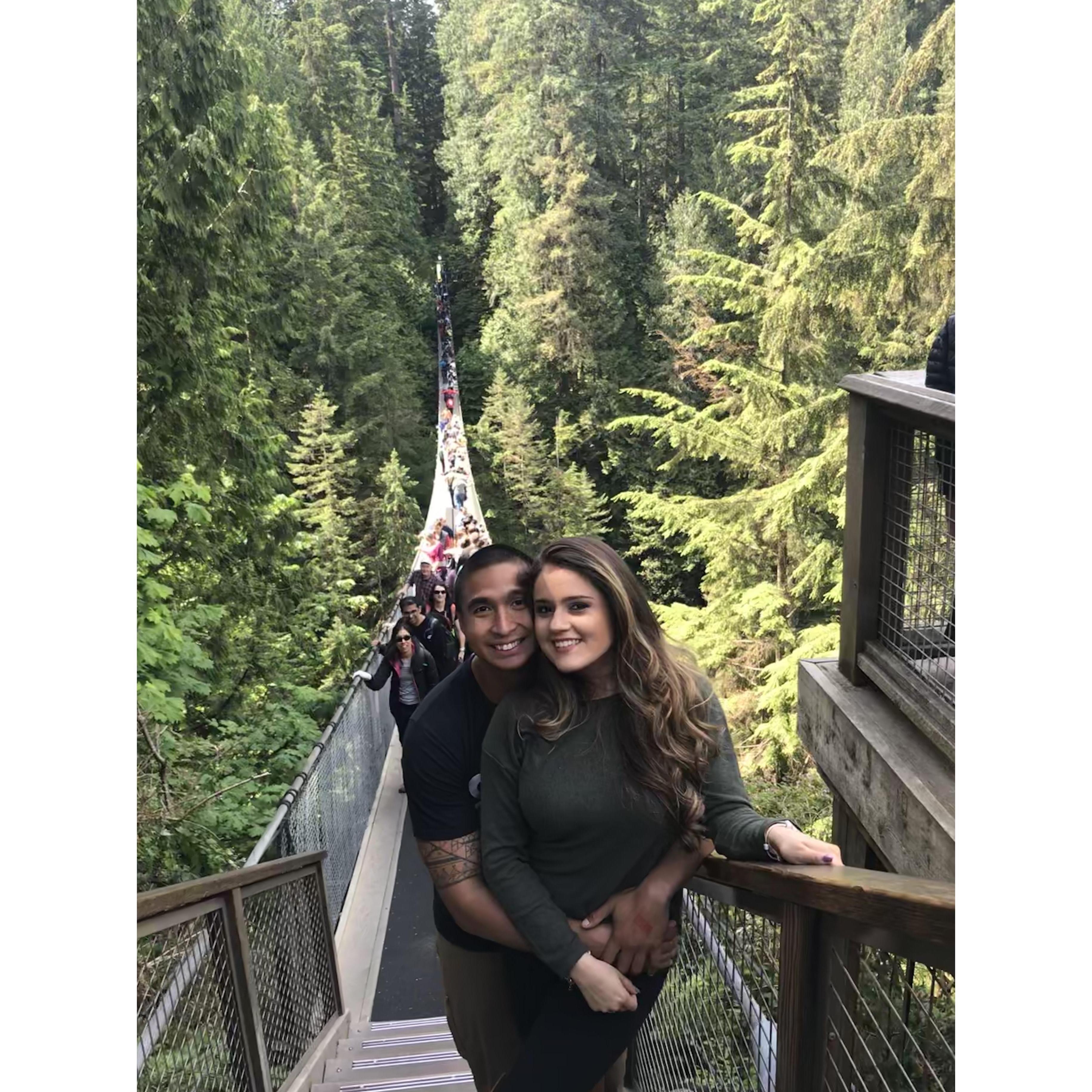 Our first time at the Capilano Suspension Bridge Park!
