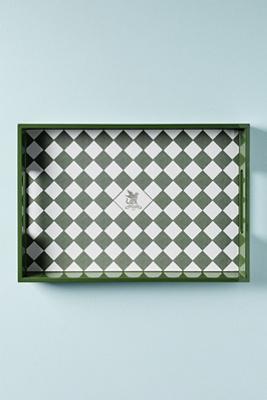 Hotel Lacquer Checkered Tray