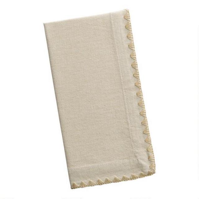 Natural Whipstitch Chambray Napkin