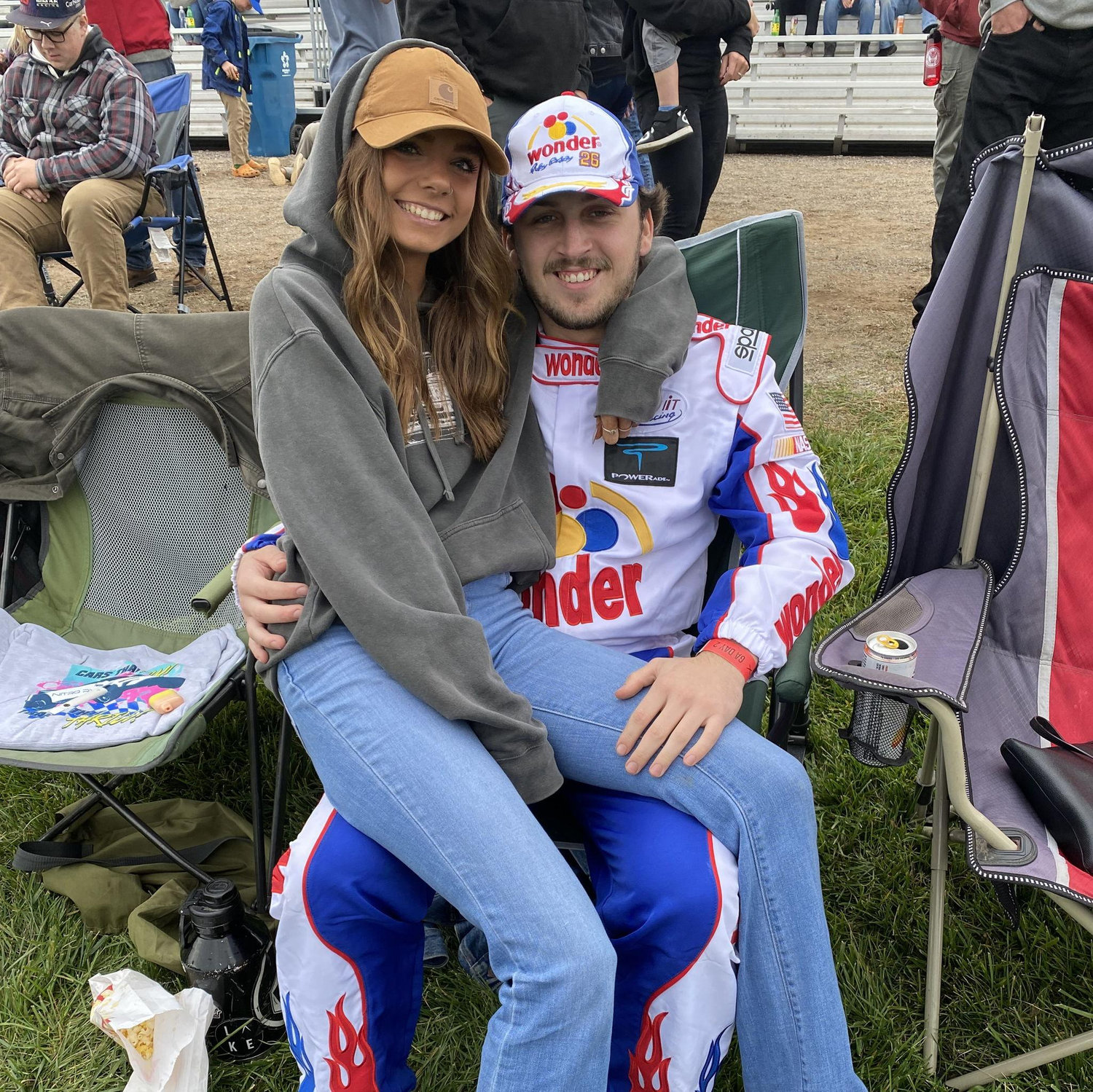 ERX with the Ricky Bobby suit