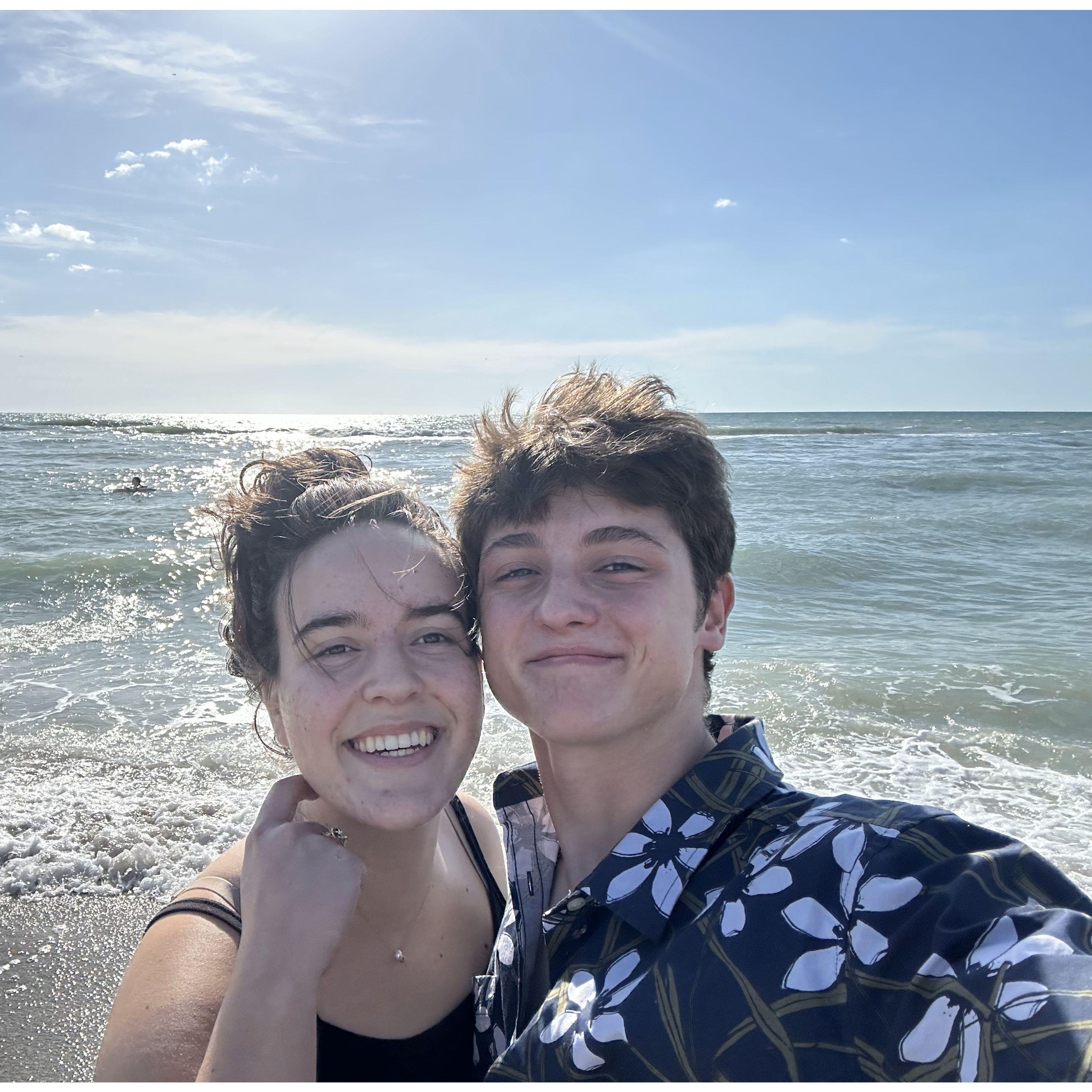 Our first time at the beach together