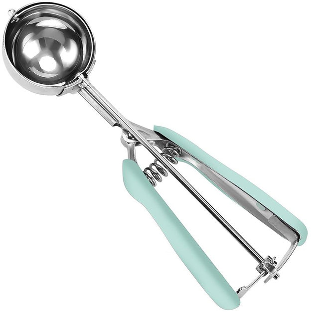 HOMURE H Large Cookie Scoop 4 Tablespoon, Size #16 Cookie Dough Scoop, Muffin Scoops for Baking, 4 Tbsp/ 60 ml/ 2 oz, Mint, Spring-Loaded Scoop, Comfortable Grip