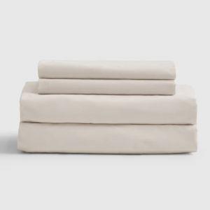 King Size Percale Sheet Set in Sand