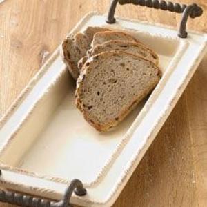 GG COLLECTION Provencial Serving Tray Cream With Metal Handles