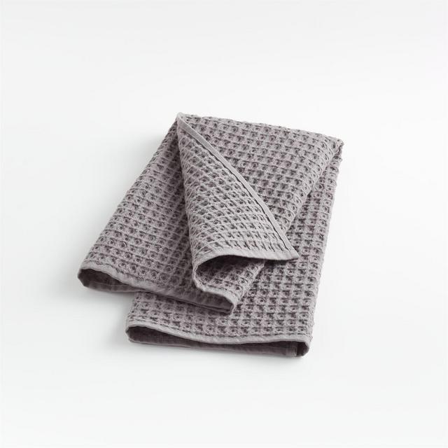 Organic Cotton Waffle Slate Hand Towel