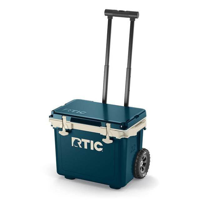 RTIC 22 QT Ultra-Light Wheeled Cooler with Handle, Hard Insulated Portable Ice Chest Box for Beach, Drink, Beverage, Camping, Picnic, Fishing, Boat, Barbecue