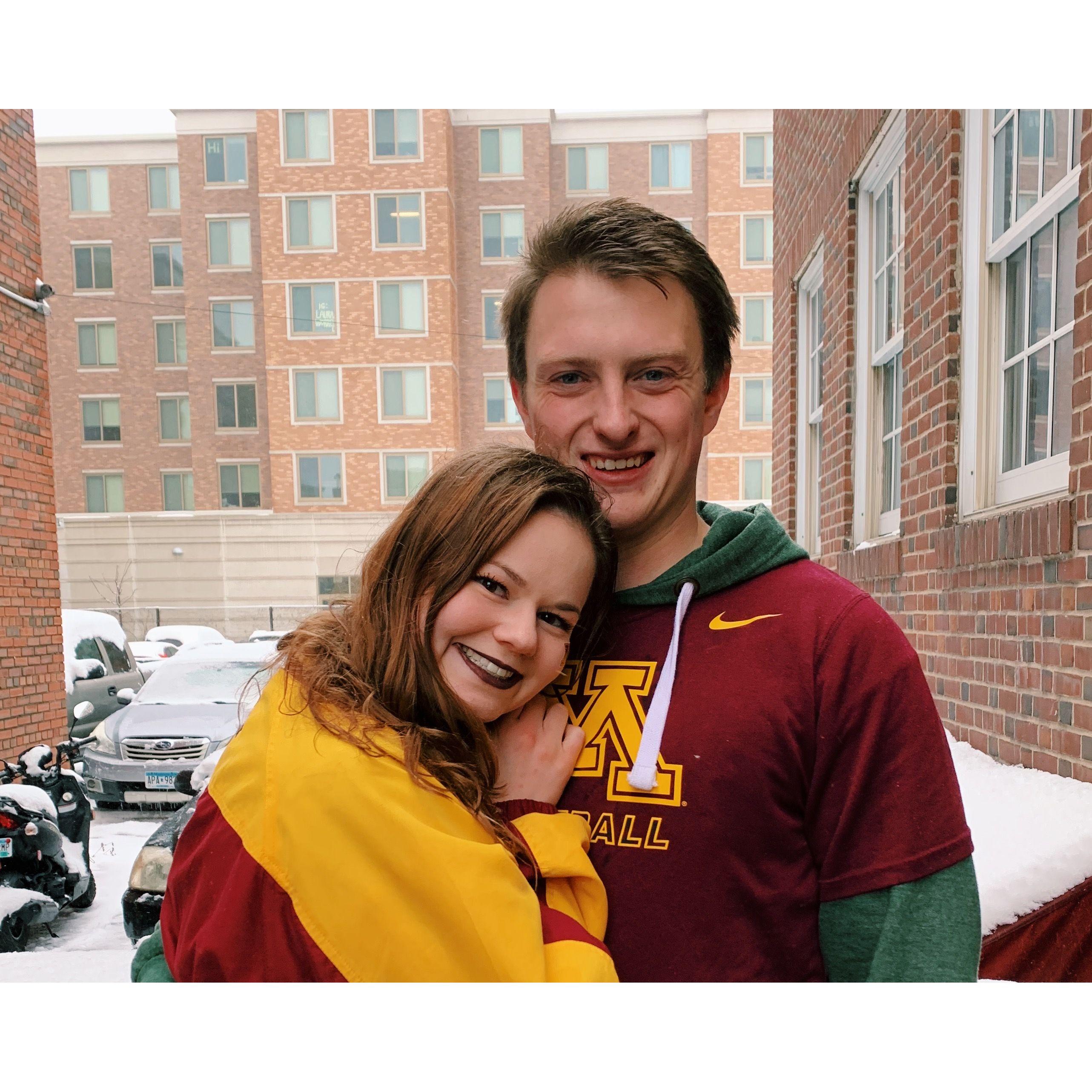 November 2019 - The first "I love you" came later that night. But maybe that's because a gopher win always puts Taylor in a good mood.