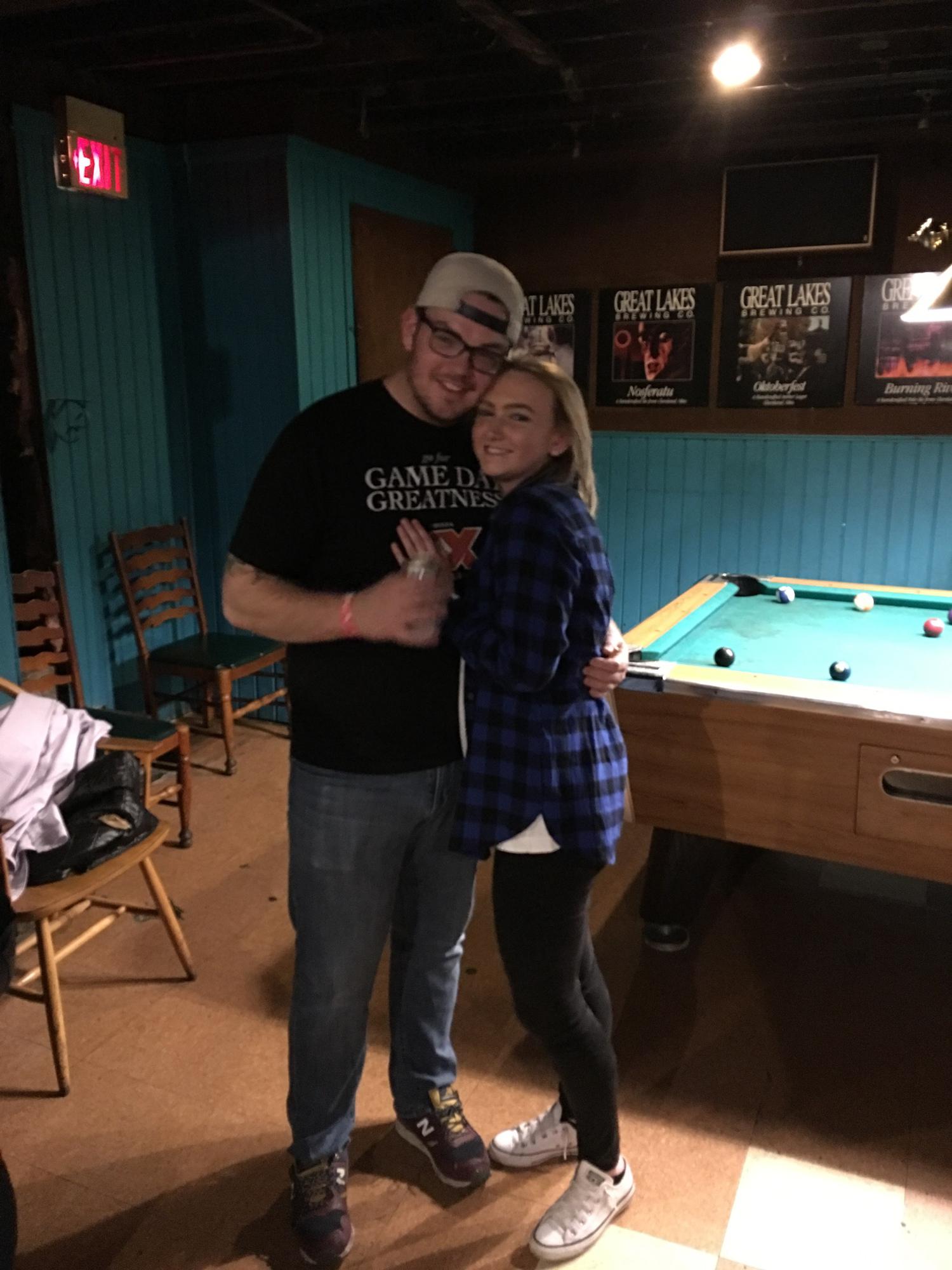 Our first picture together. At none other than Daniels Pub!