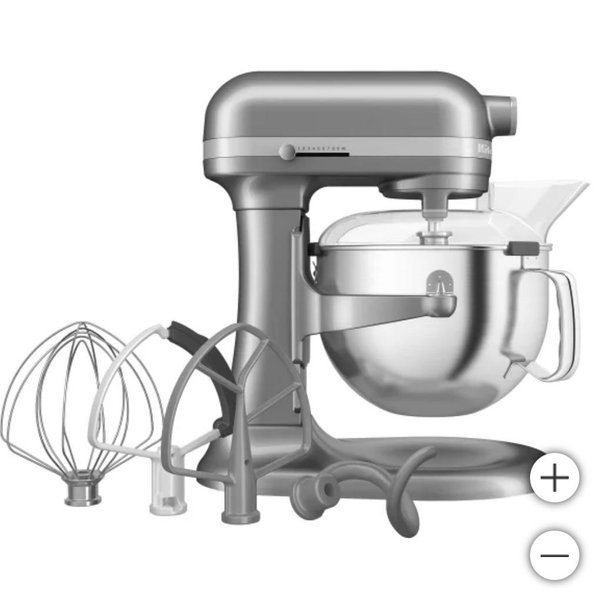 SILVER* KitchenAid 6 Quart Bowl-Lift Stand Mixer with Attachments and Pouring Shield
