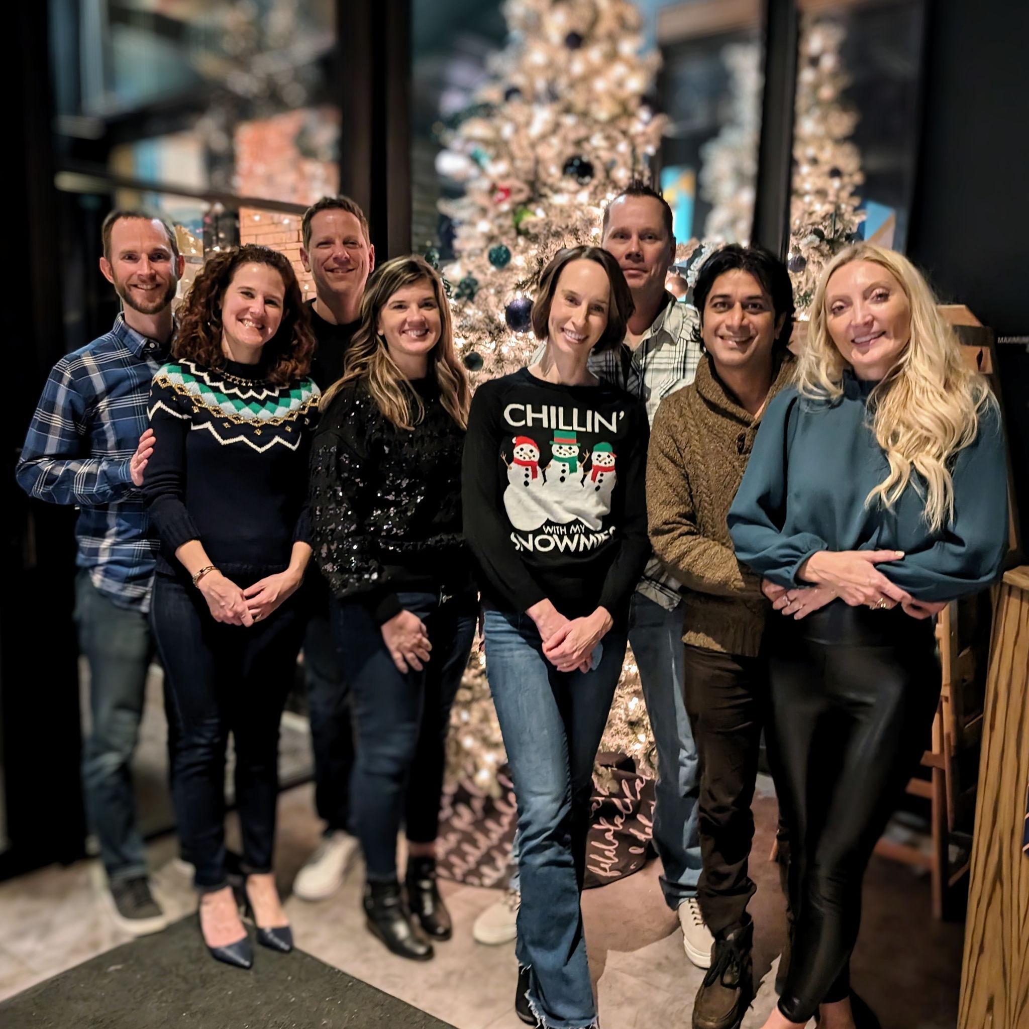 Hanging with our Omaha crew (Jay, Anne, Brian, Kari, Mike and Andria) Dec 2023
