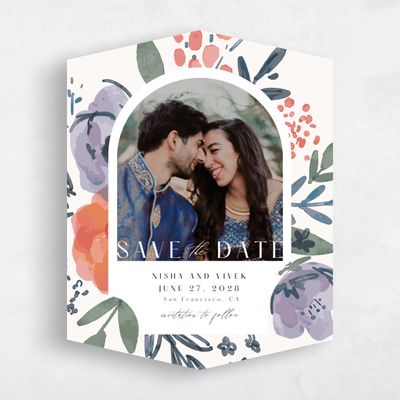 Beige Diamond Wedding Save the Date - Colletta Photo