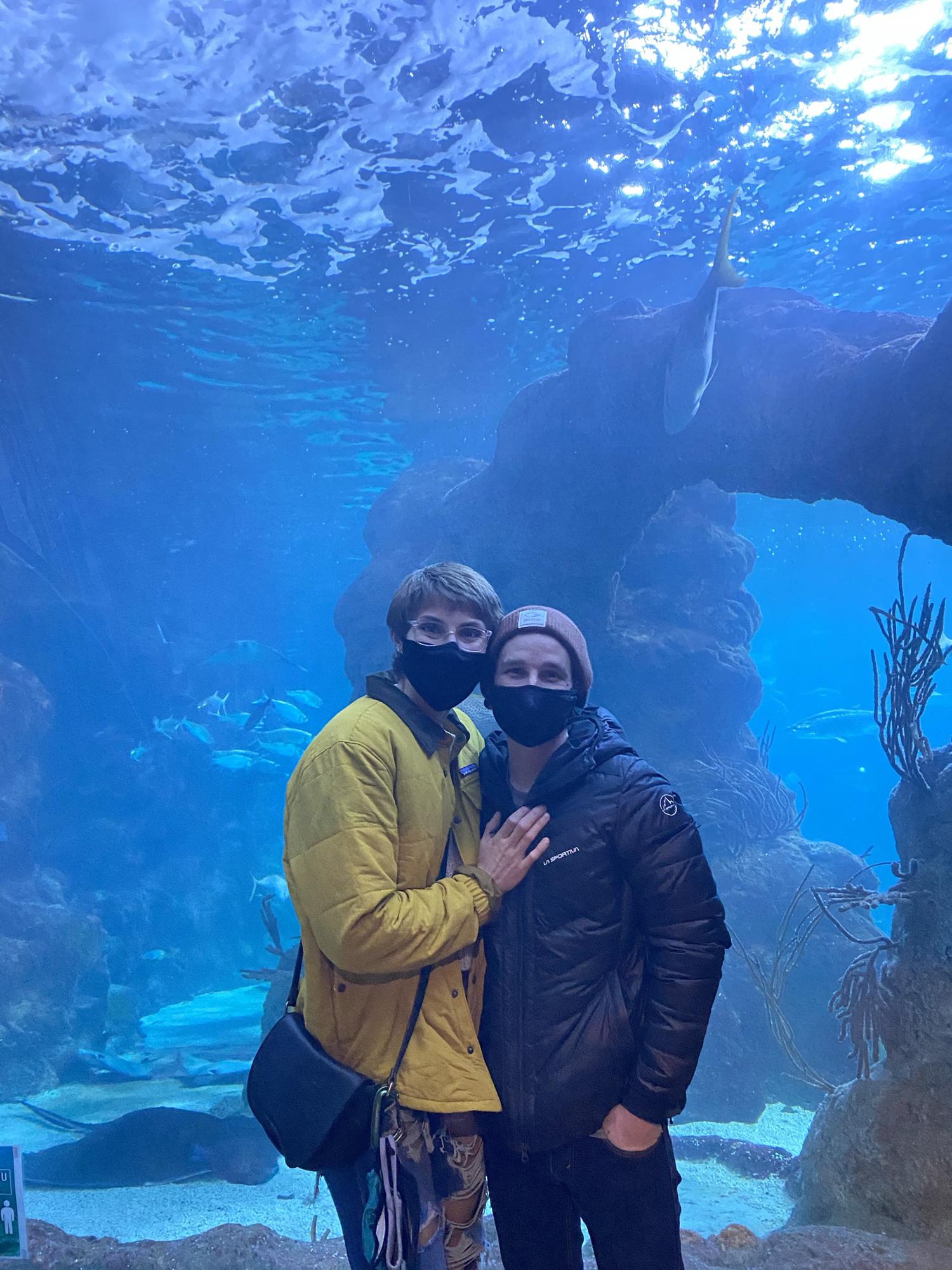Our 6 month celebration at the aquarium