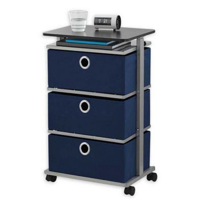 Studio 3B™ 3-Drawer Adjustable-Top Storage Cart in Peacoat