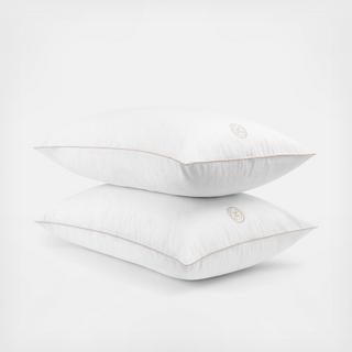 Flat No More Memory Foam Jumbo Pillow, Set of 2