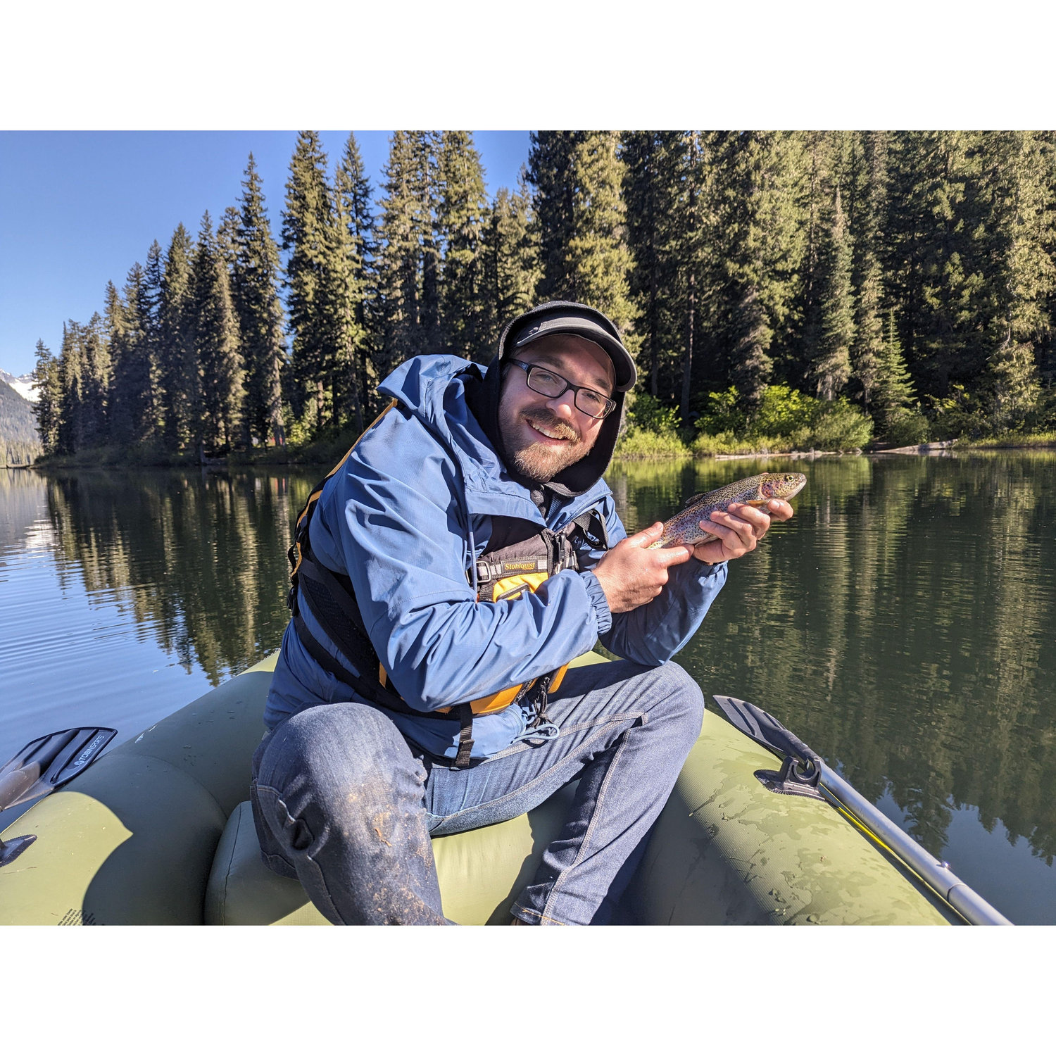 John caught 5 fish during this camping trip to Cooper Lake