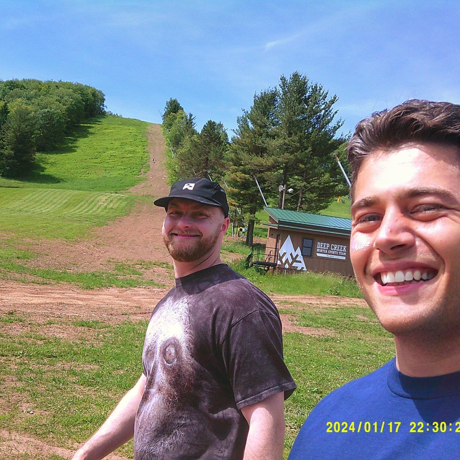 Camp Bednar 2024: Our joint bachelor/ette weekend in Deep Creek! (Ross and his best man, Dave)