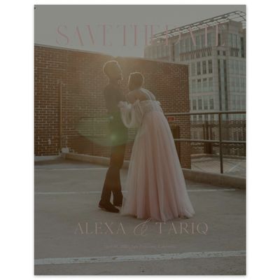 Taupe, Brown Wedding Digital Save the Date - Cleveland Photo
