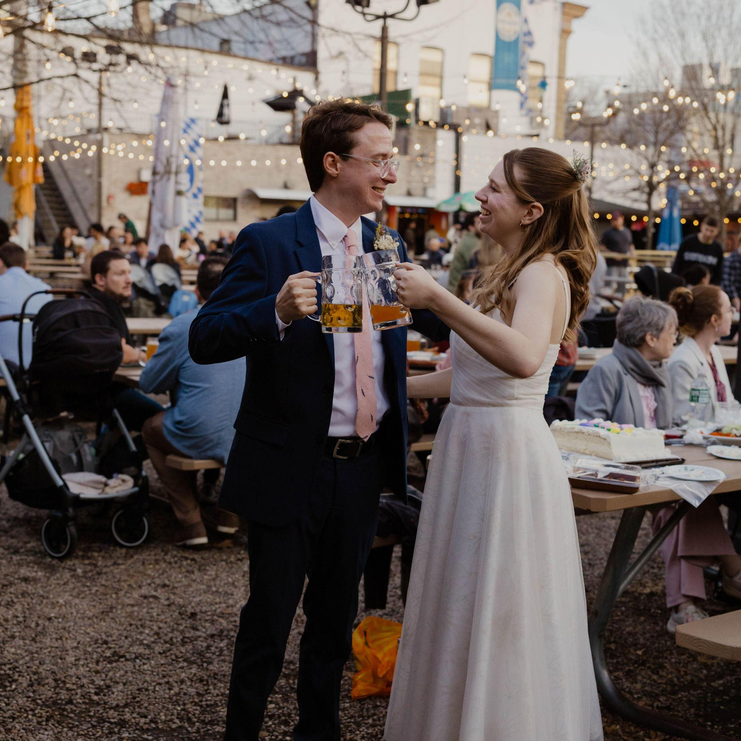 For the reception of our courthouse wedding, we went to Bohemian Hall & Beer Garden just down the street from our apartment; it was a favorite hangout of our NYC friends!